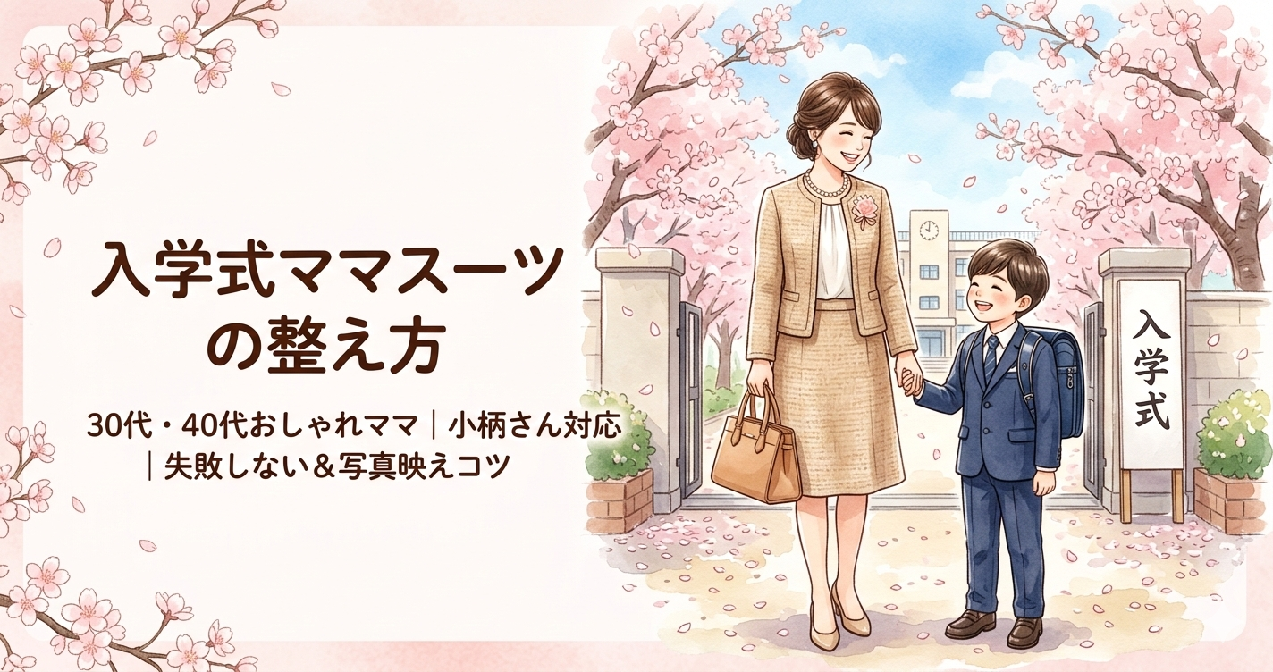 入学式ママスーツの整え方｜30代40代向け上品コーデと写真映えのコツ